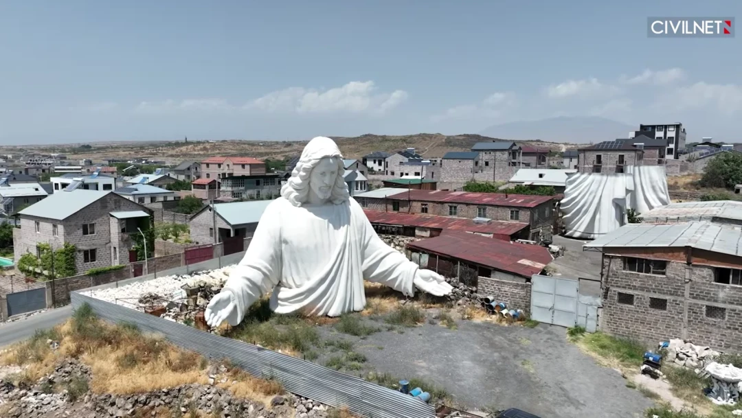 Arrest of Armenian tycoon slows construction of giant Jesus statue