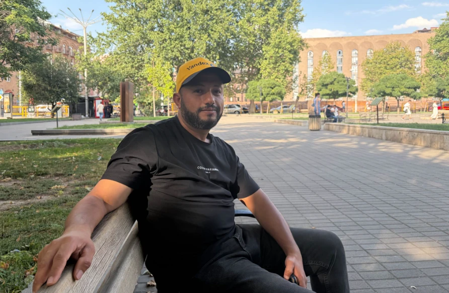 Alaa, an Egyptian labor migrant, in Armenia.
