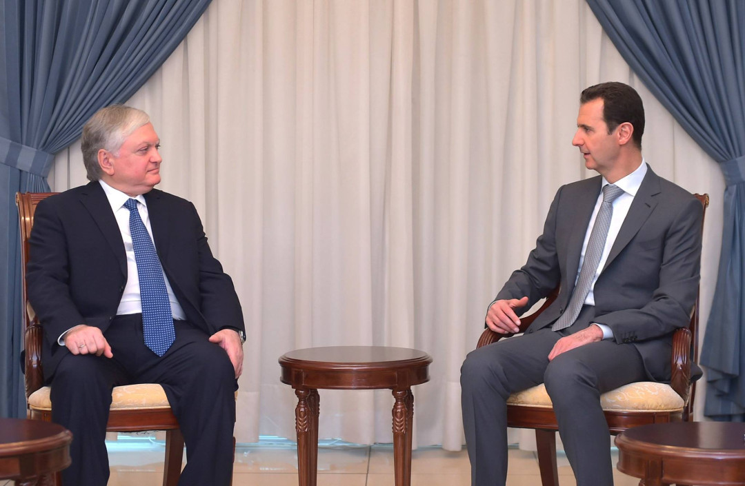 Armenia’s Foreign Minister Visits Syria, Meets with Assad