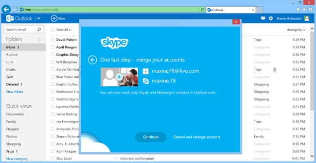 Skype-ն ինտեգրվել է Outlook.com-ին
