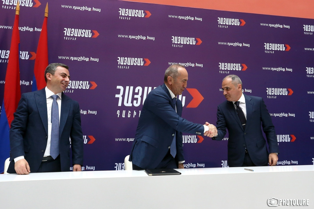 Հրապարակվել է «Հայաստան» դաշինքի ցուցակի առաջին 20-յակը