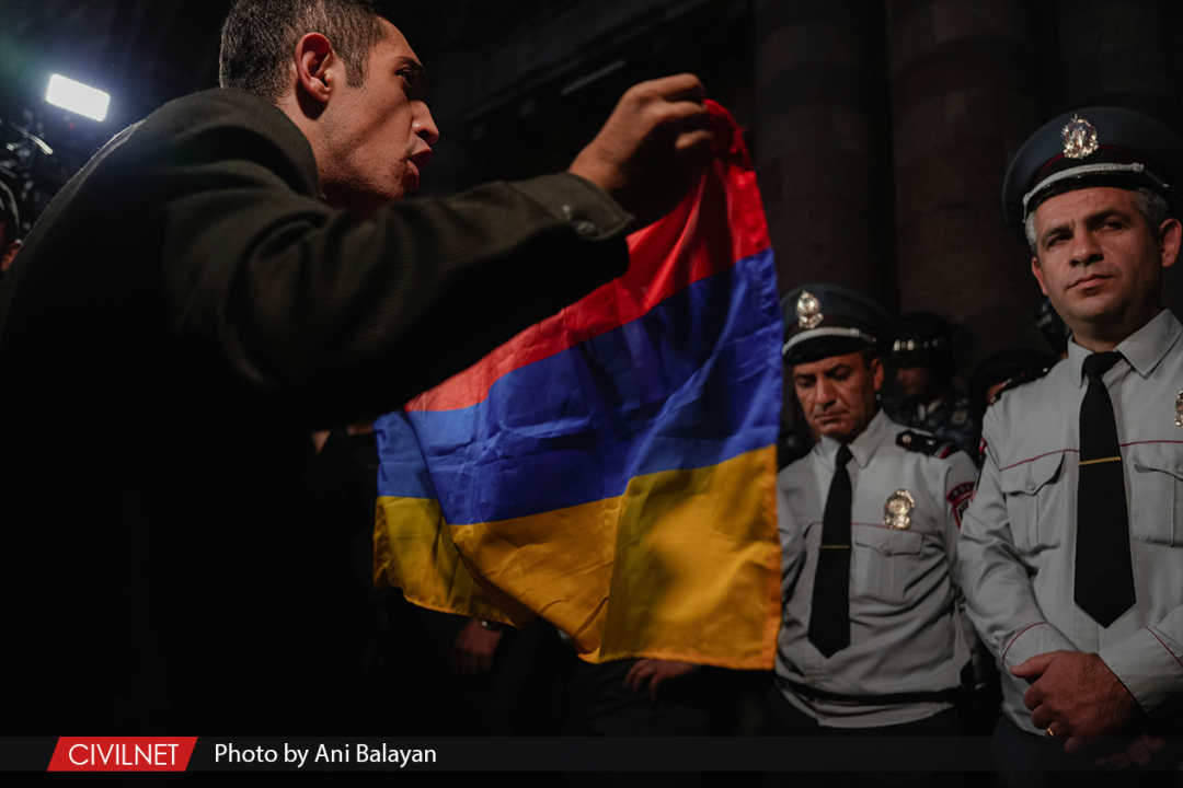 Opposition lawmaker beaten at anti-government protests in Armenia