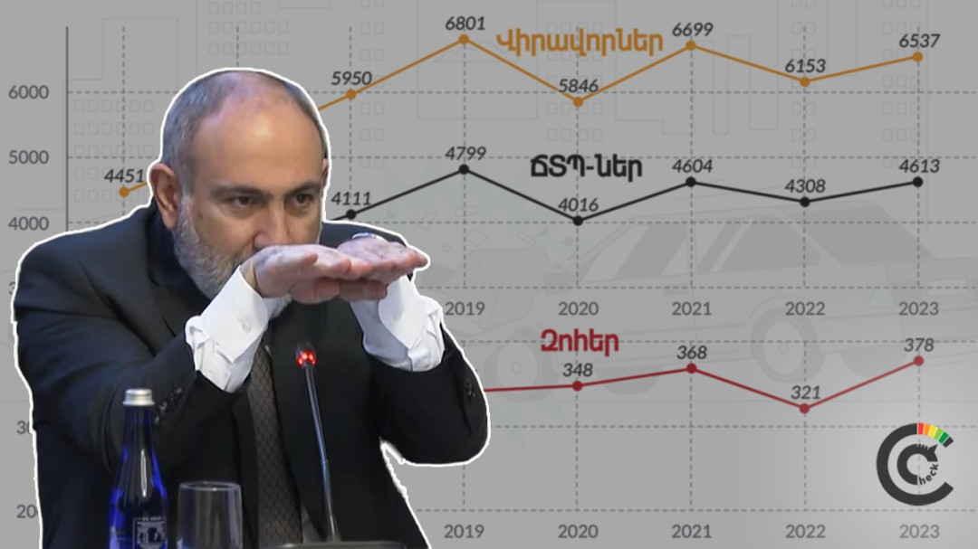 ՃՏՊ-ների և զոհերի թիվը նվազե՞լ է. վարչապետի պնդումը կեղծ է
