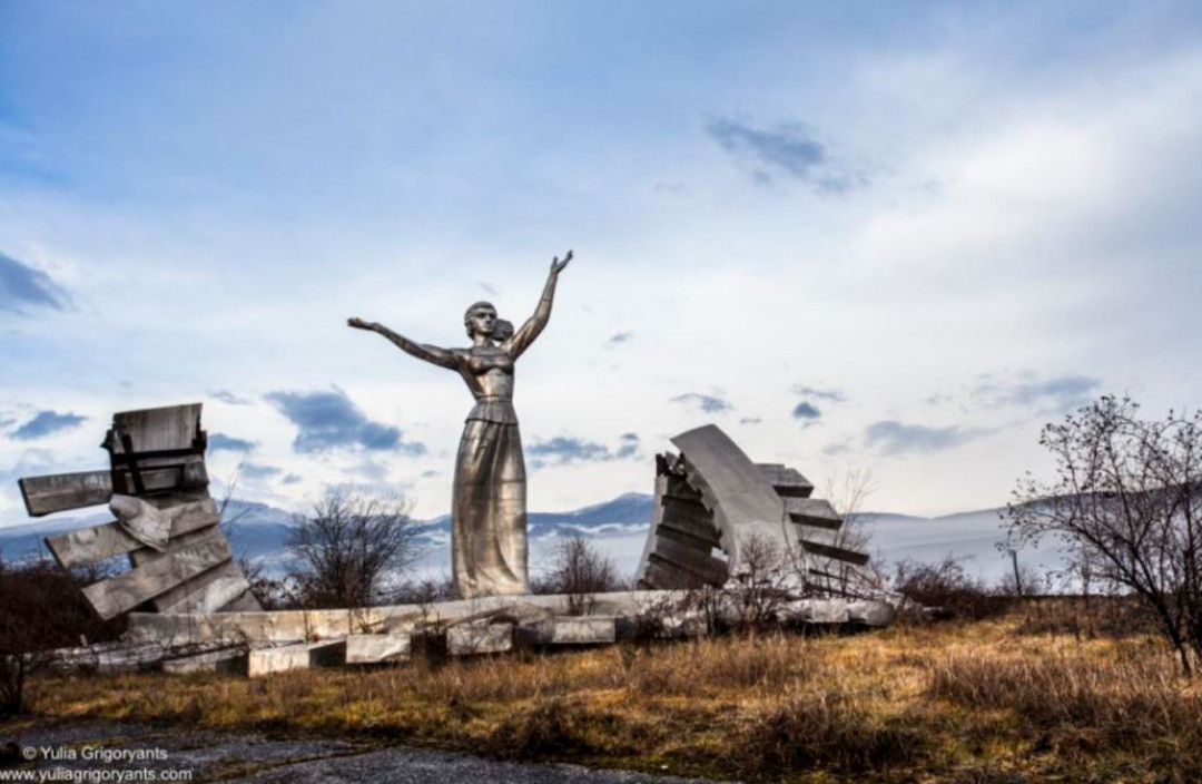 Uncharted statue on Armenia-Azerbaijan border stands as symbol of fragile hope for peace
