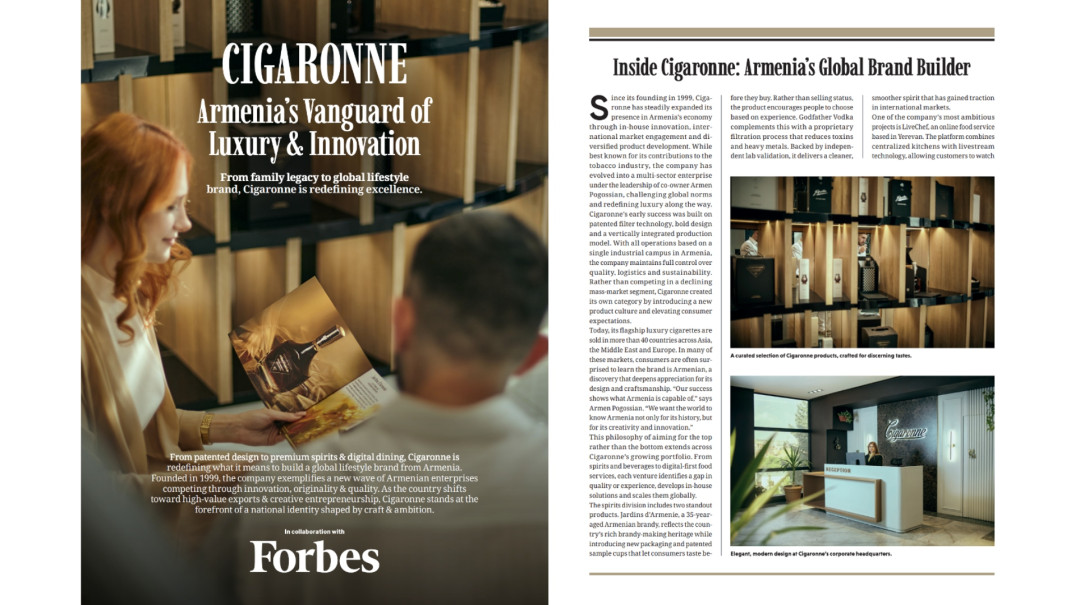 Le monde du business créatif en Arménie mis en lumière par Forbes Allemagne