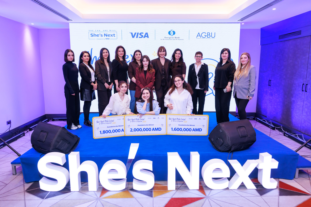 Հայաստանում հայտարարվել են She's Next, Empowered by Visa մրցույթի երեք հաղթողները