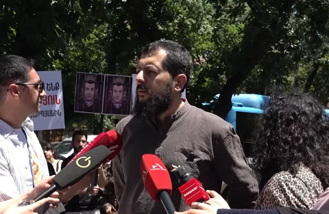 Activist launches sit-in as jailed Karabakh opposition figure enters second week of hunger strike
