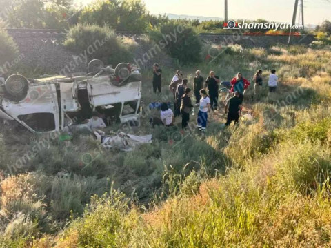 Խոշոր վթար Արտենի գյուղի մոտ․ կա 11 տուժած