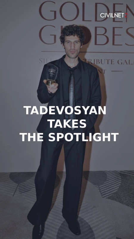 Armenian actor Samvel Tadevosyan receives the Golden Globes Beacon Award