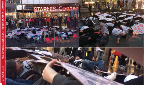 Armenian Activists in L.A. Stage 'Die-in'