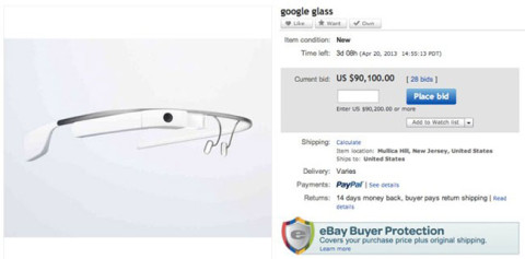 Google Glass-ն արդեն eBay-ում է