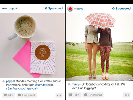 Instagram-ը ցուցադրել է գովազդի օրինակ