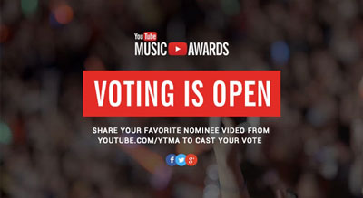YouTube Music Awards 2013. հայտարարվել են մրցանակի թեկնածուները