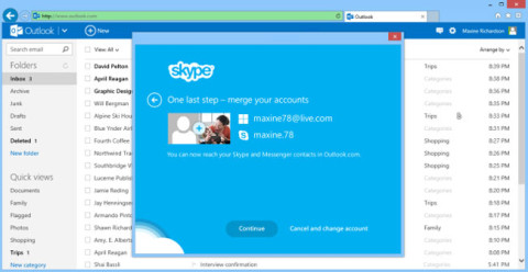 Skype-ն ինտեգրվել է Outlook.com-ին