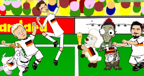 Գերմանիա - Արգենտինա. cartoon format