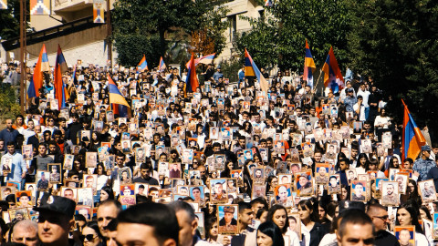 Cross procession in Stepanakert in memory of the fallen in the 44-day war