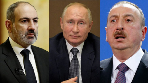 Путин пригласил Пашиняна и Алиева в Россию