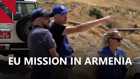 EU monitors patrol the Armenia-Azerbaijan border