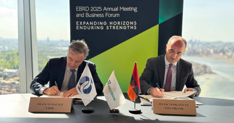 Ինեկոբանկի, EBRD-ի ու GCF-ի միջև Լոնդոնում ստորագրվել է 15 մլն դոլարի պայմանագիր՝ կանաչ ֆինանսավորման ոլորտում համագործակցության շուրջ 