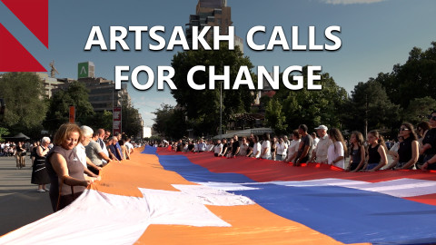 Yerevan protest calls for urgent action for Artsakh Armenians