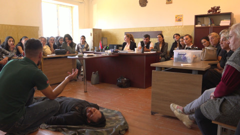 First aid training near the Azerbaijani border