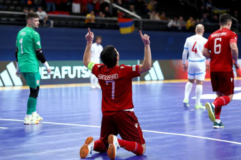 L’équipe nationale arménienne de futsal en quarts de finale de l’EURO 2026