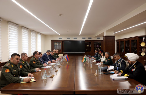 Սուրեն Պապիկյանն ընդունել է Հնդկաստանի ԶՈՒ պաշտպանության շտաբի պետին