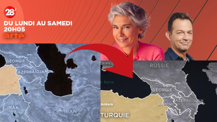 Armenia was absent from the map, the map was edited, and an apology was issued: Following up on the Arte program