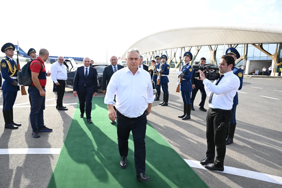 Viktor Orbán arriving in Azerbaijani-controlled Karabakh for an Organization of Turkic States summit, July 2024. Viktor Orbán arriving in Azerbaijani-controlled Karabakh for an Organization of Turkic States summit, July 2024.