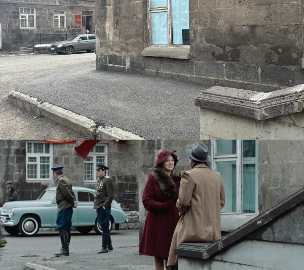(Top) CivilNet / Olivia Mouradian 2026 / (Bottom) Scene from "Amerikatsi" 2022