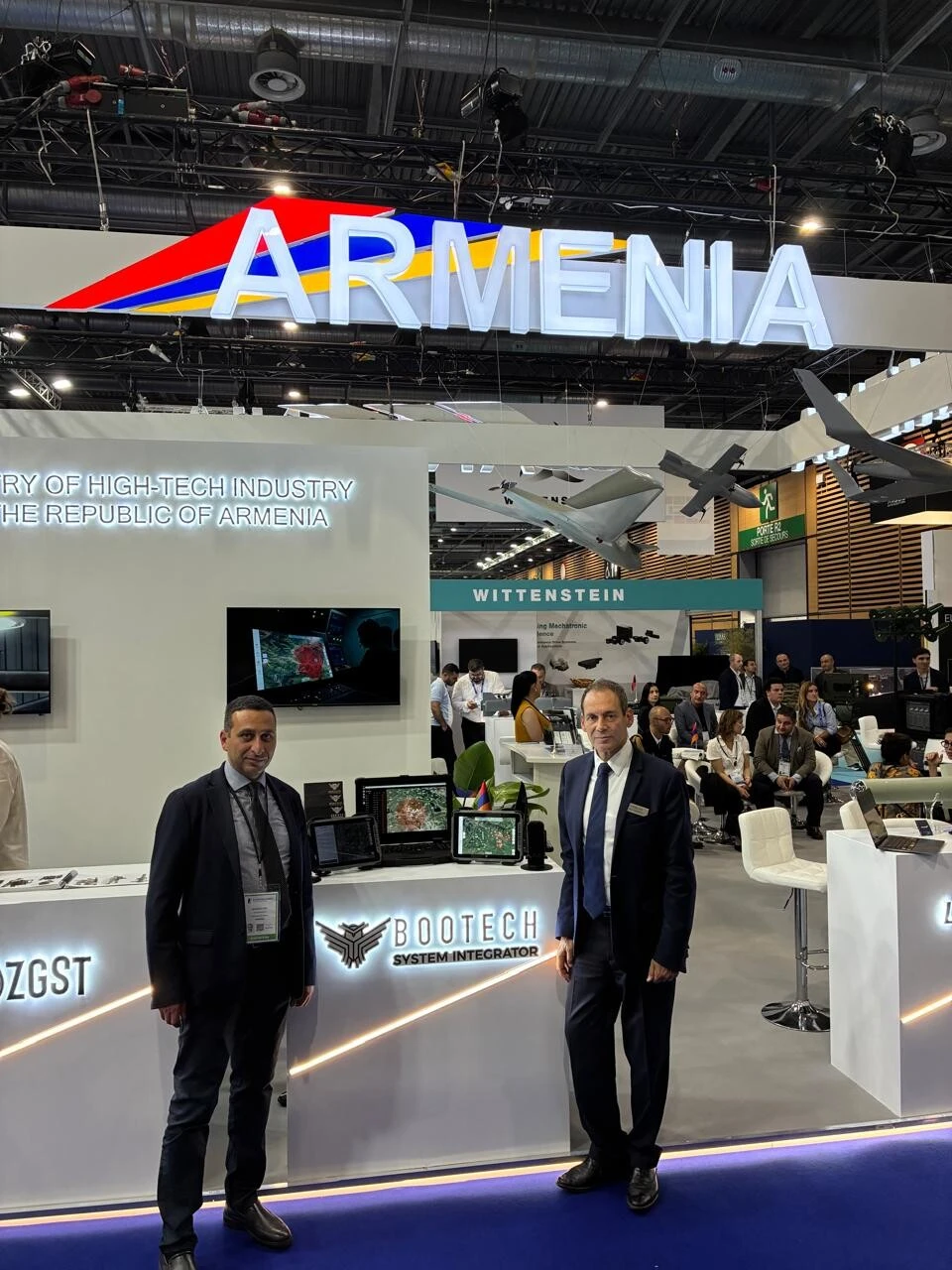 PHOTO: Armenpress. BooTech representatives at the EUROSATORY expo. 