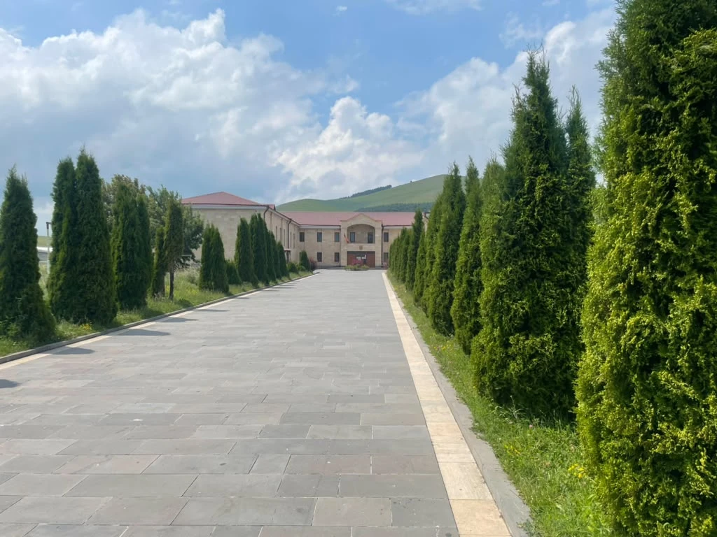 A local school in Lernahovit built by Karapetyan, named after his father, Sargis Karapetyan.