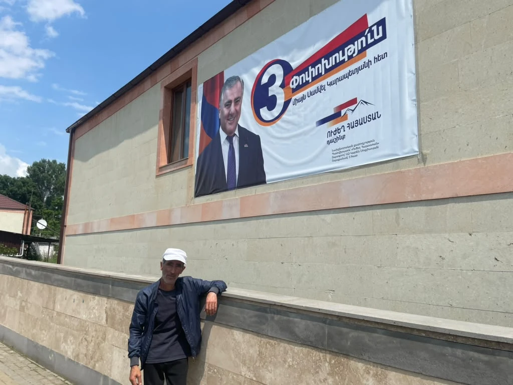Robert Artanyan, 56, outside his home in Lernahovit.