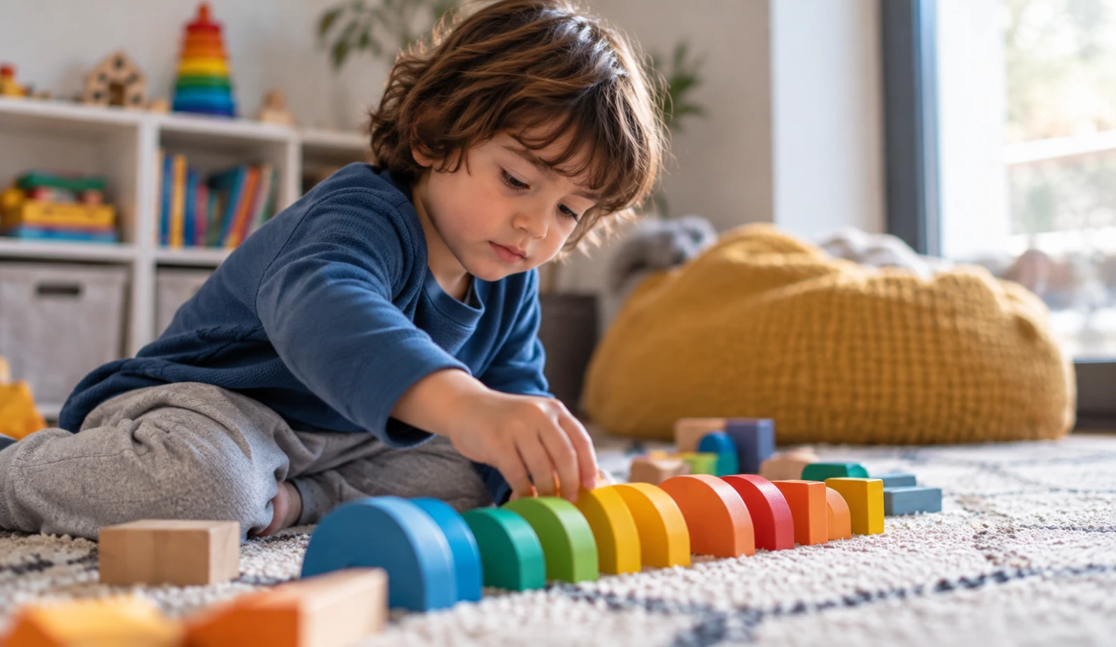 Photo: Child playing with toys
