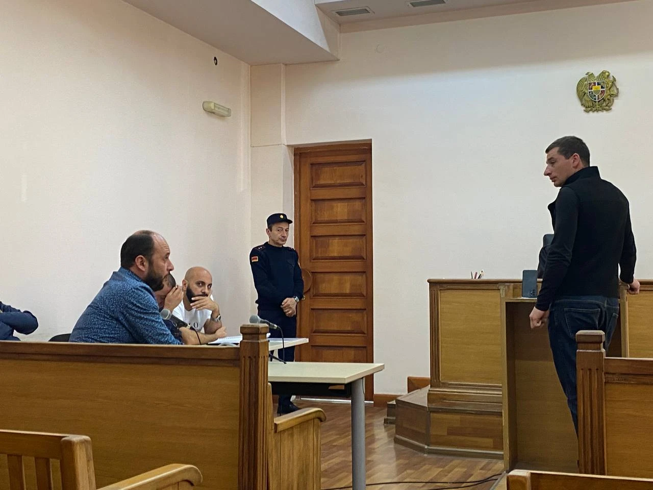 «Ցոր»-ի հրամանատար Արթուր Օհանյանը և գործով վկա, տանկի մեխանիկ-վարորդ Հակոբ Սարոյանը։