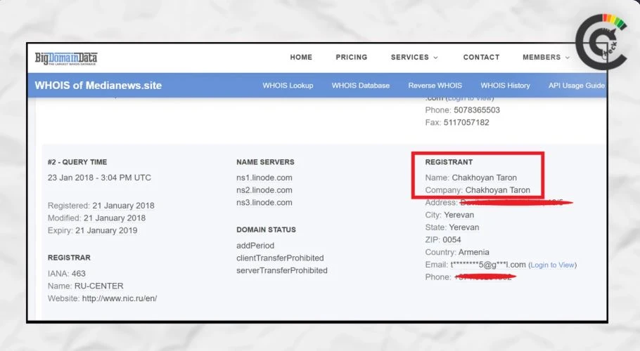 Էկրանապատկերը՝ Bigdomaindata.com-ից