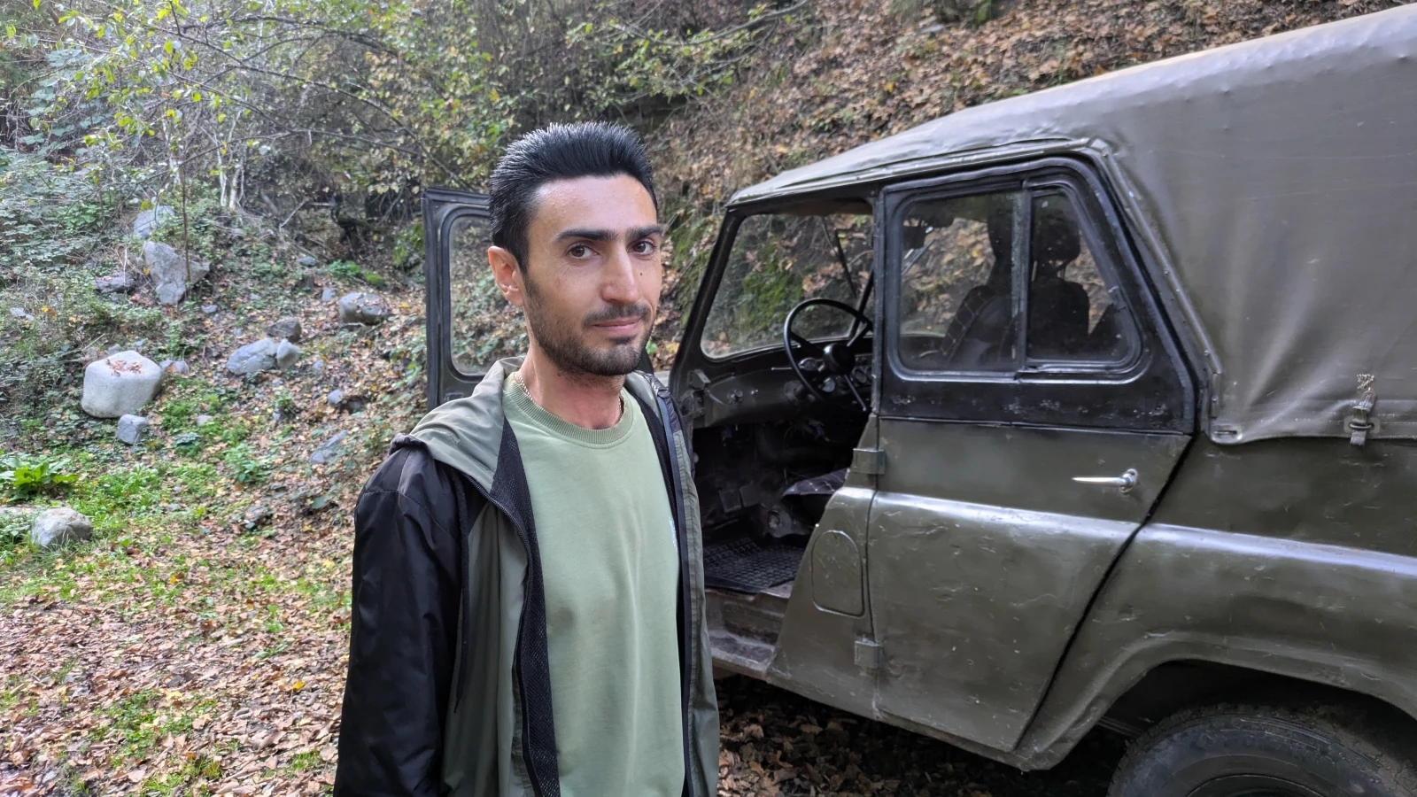 Harut Aghatelyan, 35, lives in Nerkin Hand, a village virtually surrounded by Azerbaijani forces.
