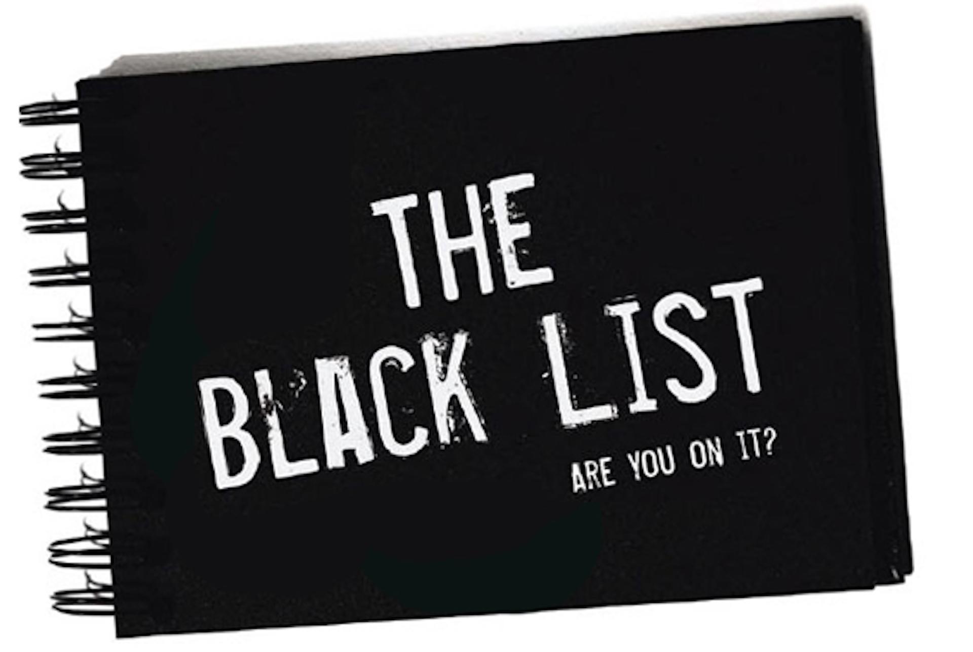 Черные списки недвижимость. Черный список. Blacklist картинка. Blacklist надпись. Черный список лист.
